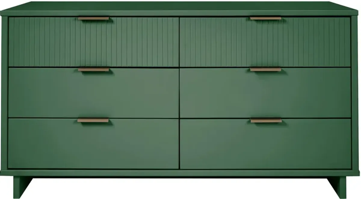 Kenya Dresser, 3 Drawer Dresser and Narrow Chest Set - Sage Green