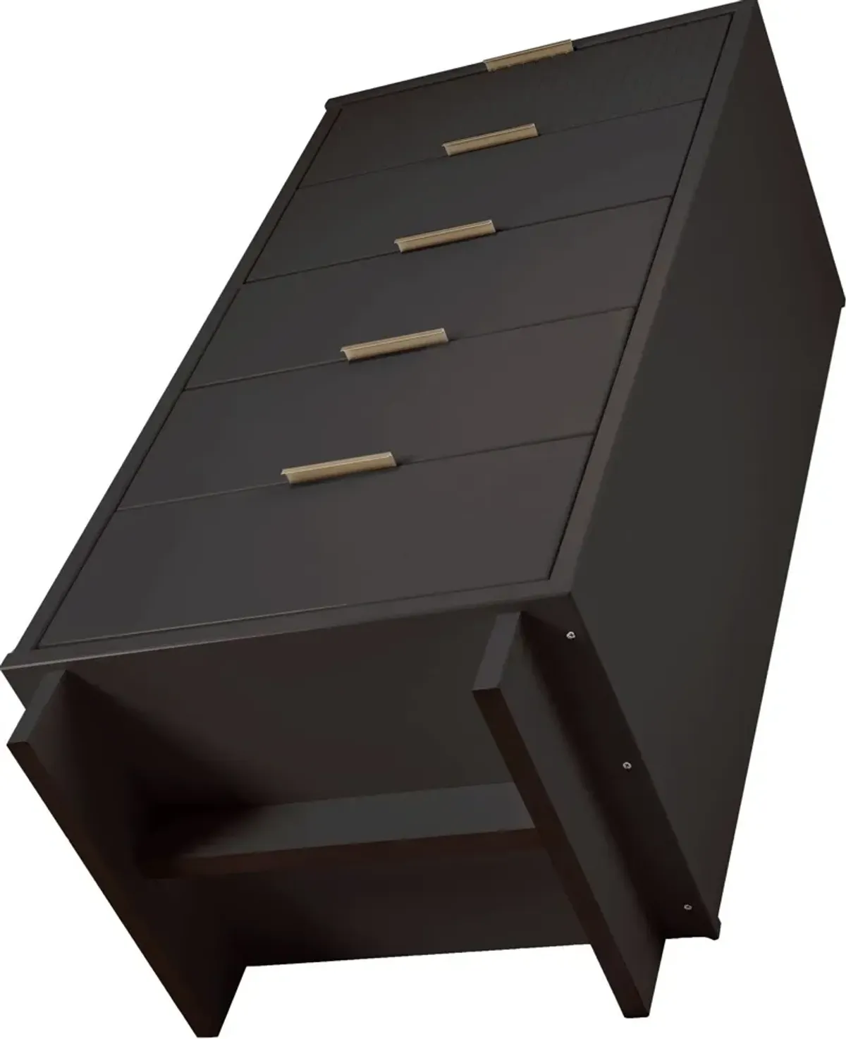 Kenya Dresser, 3 Drawer Dresser and Narrow Chest Set - Dark Grey