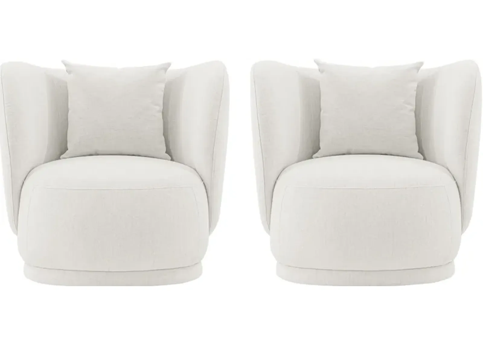 Benson Set of 2 Accent Chairs - Cream