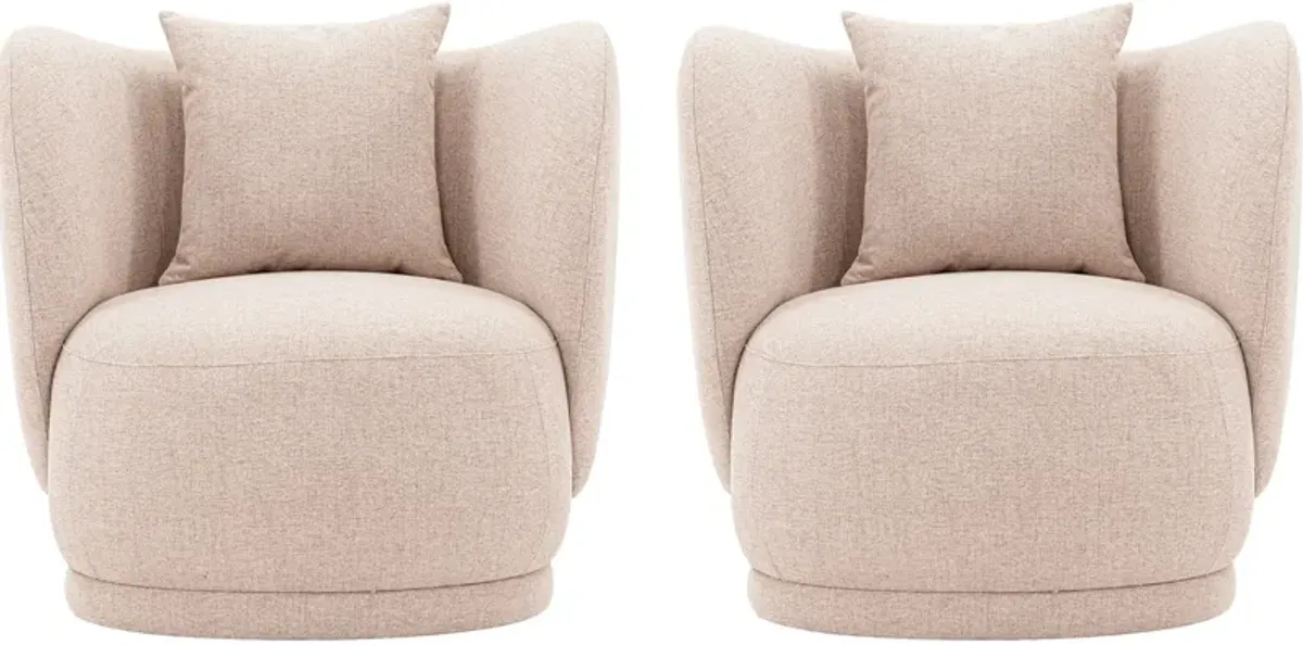 Benson Set of 2 Accent Chairs - Wheat