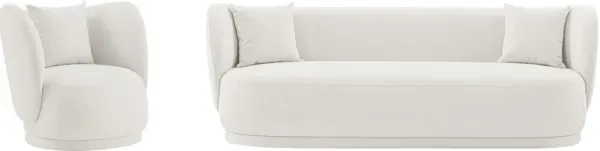 Benson Sofa and Accent Chair - Cream