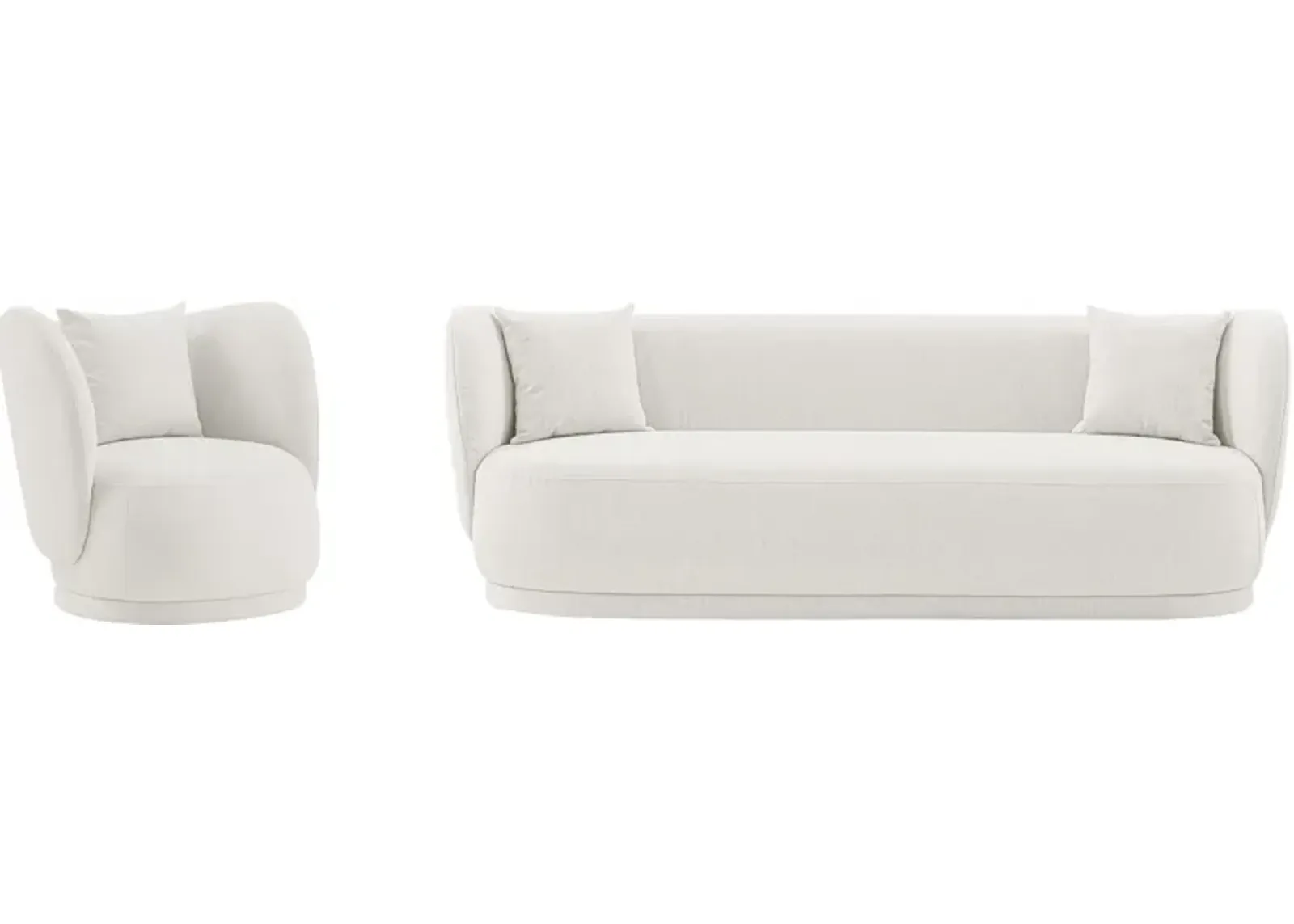 Benson Sofa and Accent Chair - Cream