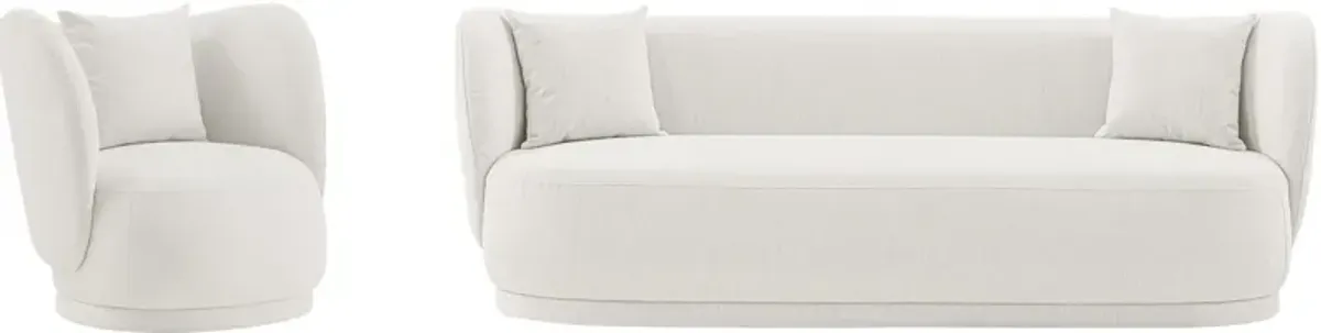 Benson Sofa and Accent Chair - Cream