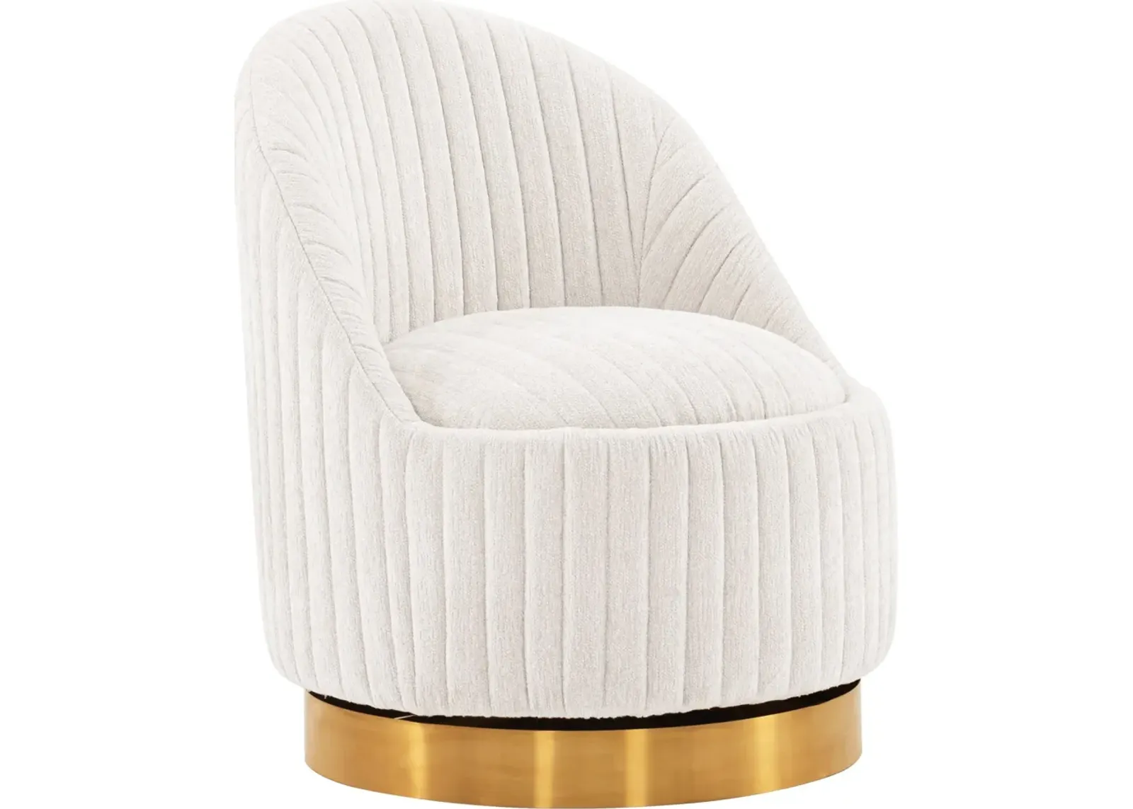 Venus Swivel Accent Chair - Cream