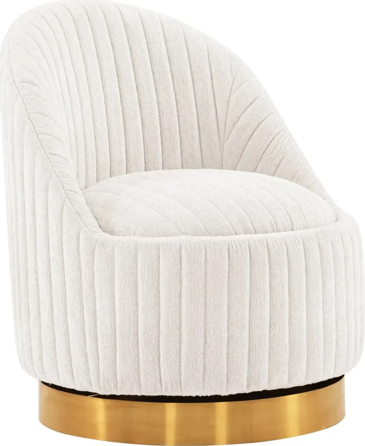 Venus Swivel Accent Chair - Cream