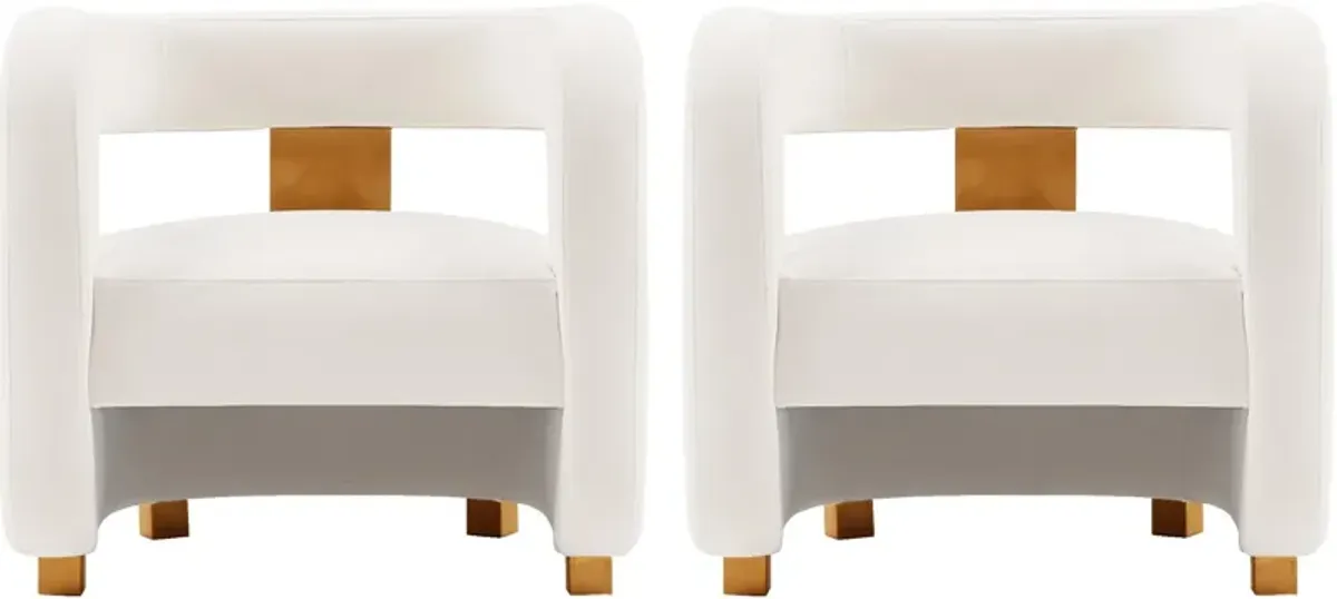 Braven Set of 2 Accent Chairs - White