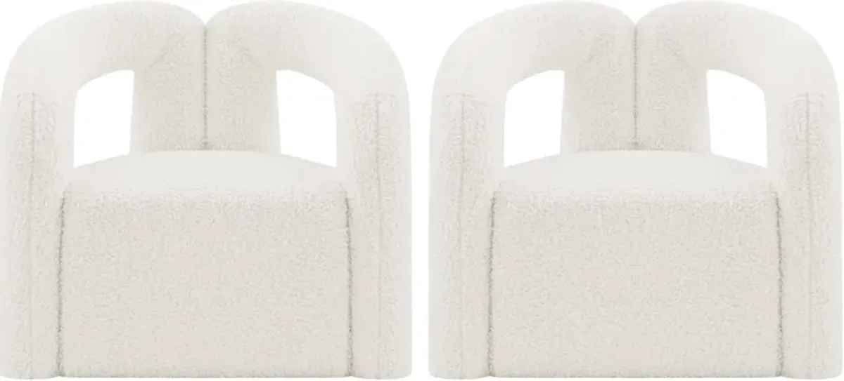 Edmonda Set of 2 Accent Chairs - Cream