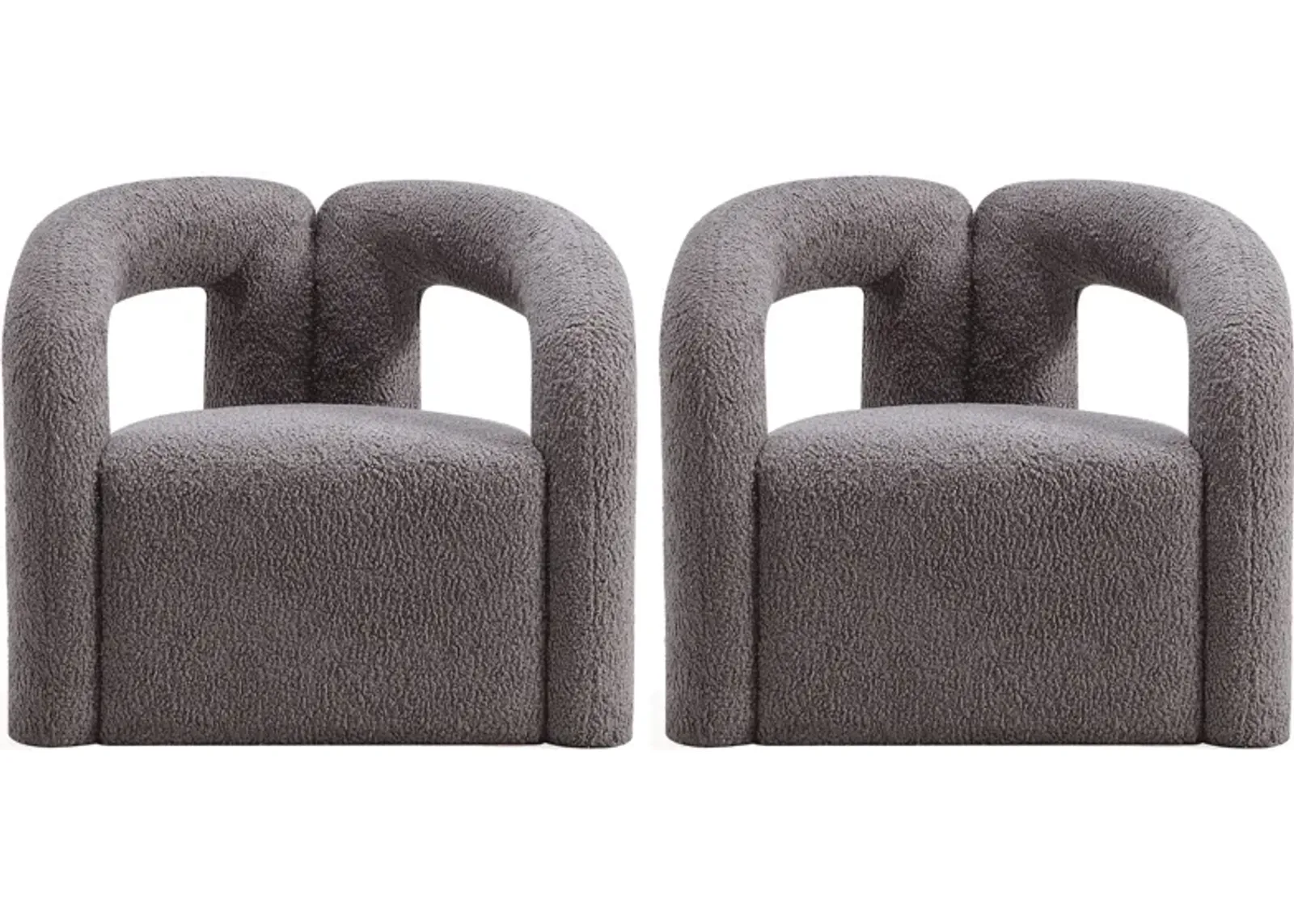 Edmonda Set of 2 Accent Chairs - Grey