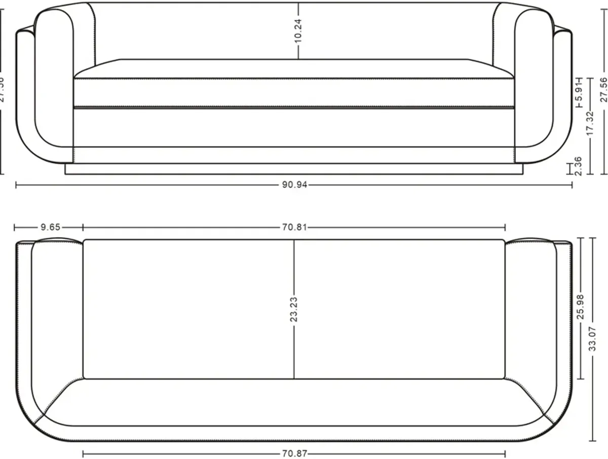 Ulka Sofa - Dark Grey