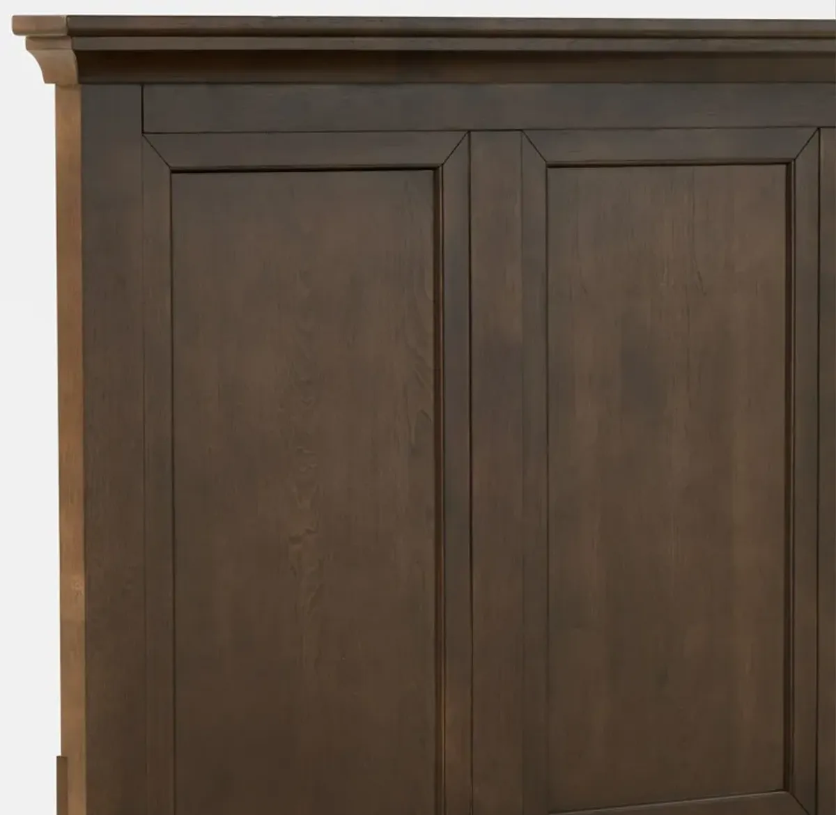 Lincoln Solid Wood 5-Piece Full Youth Storage Bedroom Set with Dresser and Mirror - Hickory