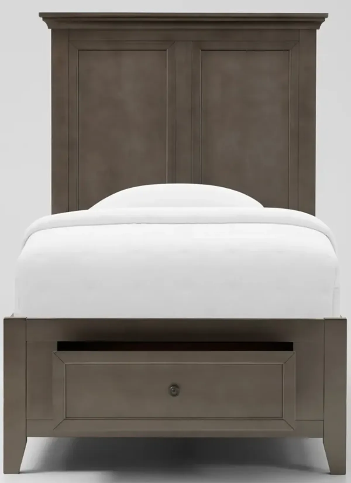 Lincoln Solid Wood Twin Youth Storage Bed - Gray