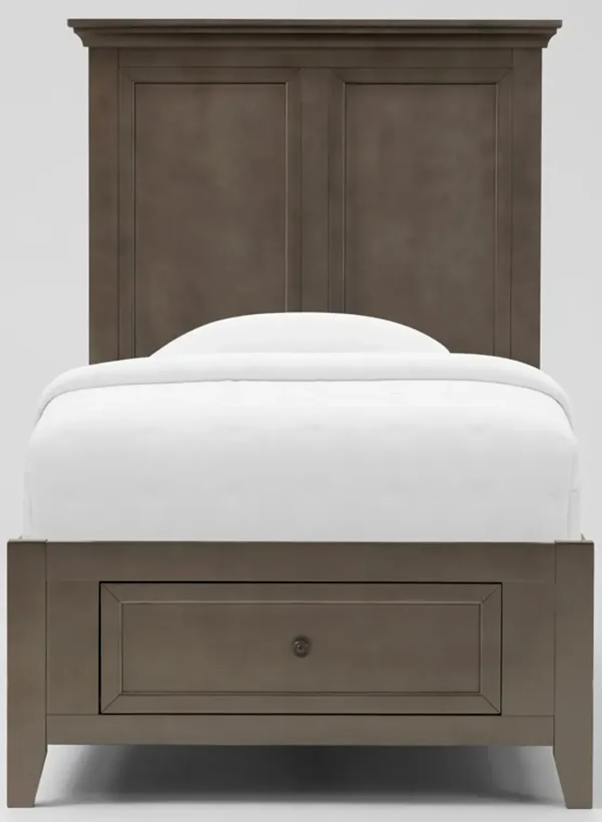 Lincoln Solid Wood Twin Youth Storage Bed - Gray