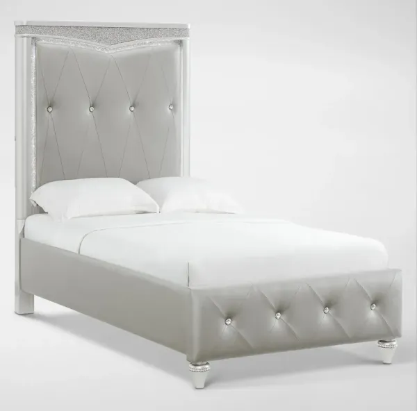 Posh Upholstered Twin Bed