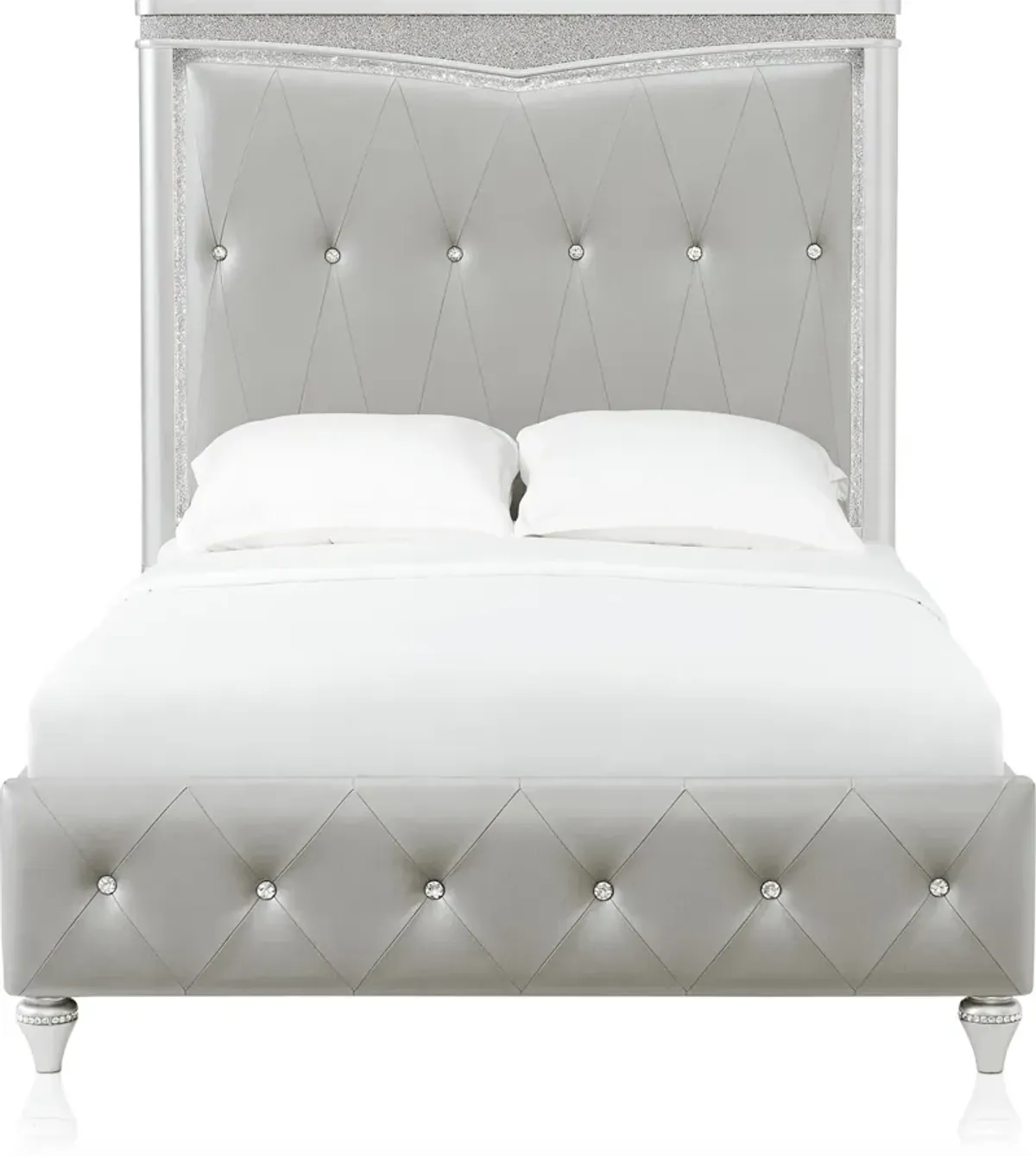 Posh Upholstered Full Bed