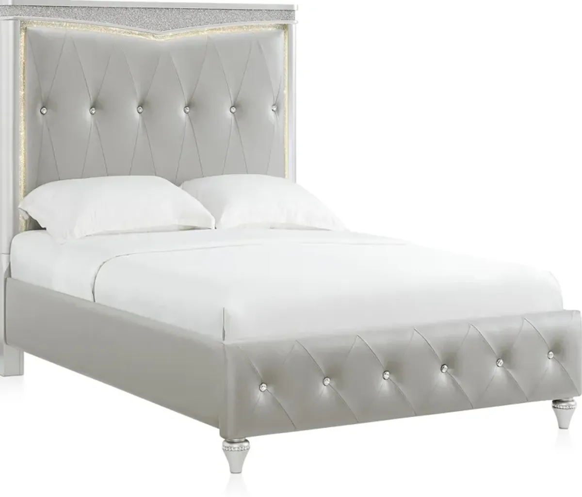 Posh Upholstered Full Bed