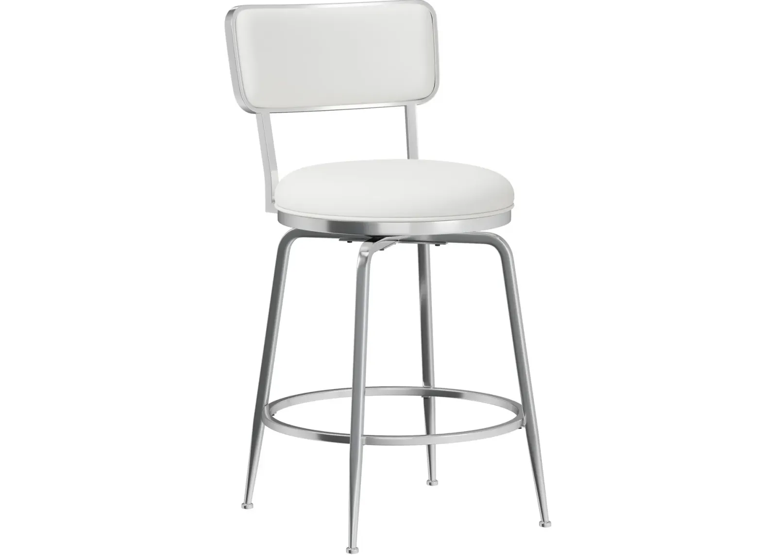 Noelle Swivel Counter-Height Stool - White