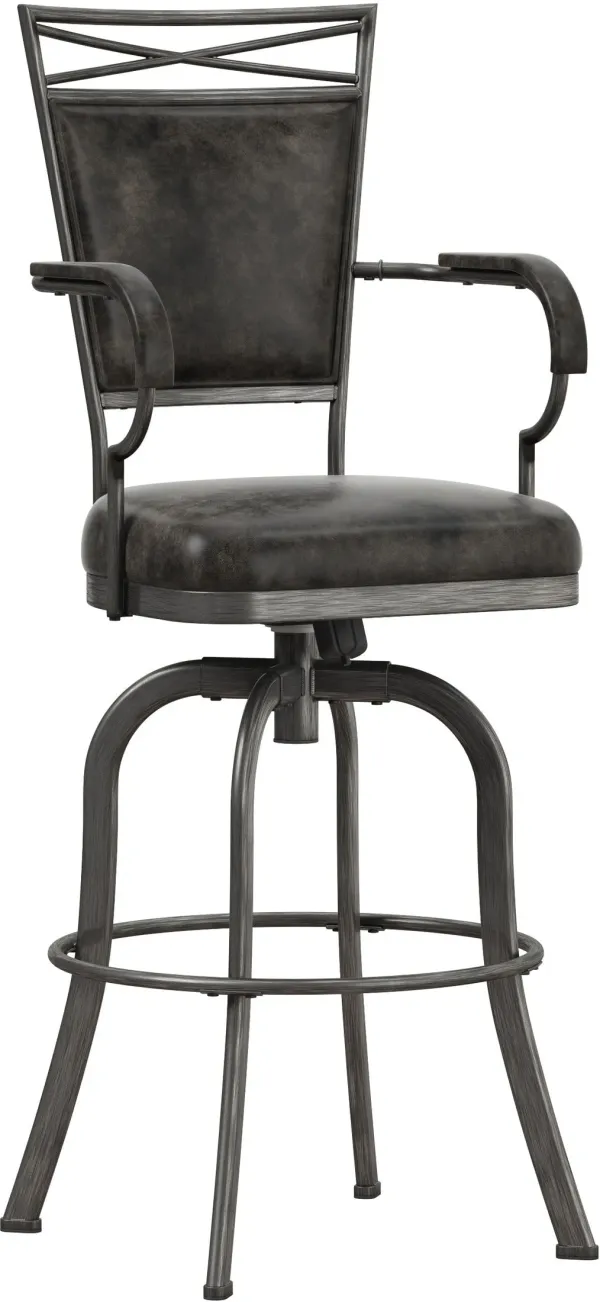 Arno Swivel Bar Stool - Gray
