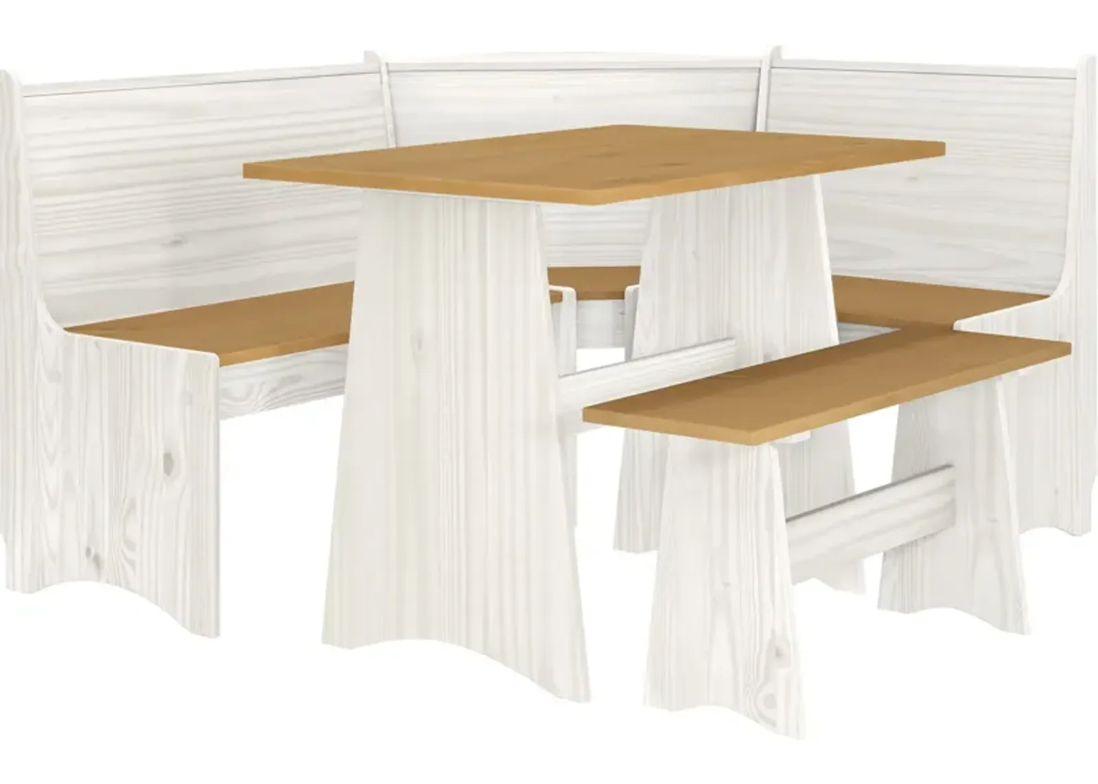 Daisie Dining Table, Banquette and Bench - White