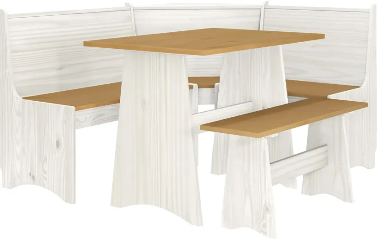 Daisie Dining Table, Banquette and Bench - White