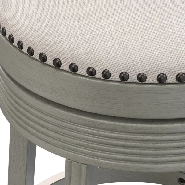 Marcie Swivel High-Back Bar Stool - Gray