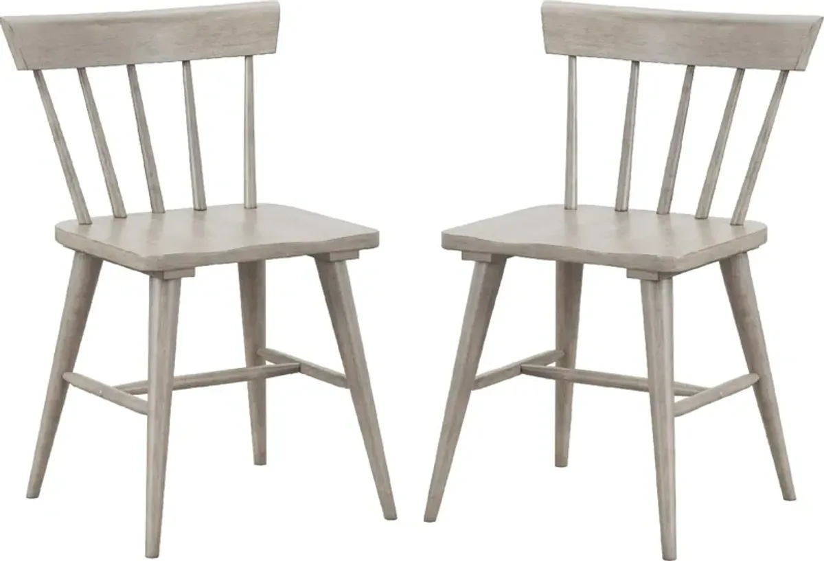 Amanda Set of 2 Dining Chairs - Gray