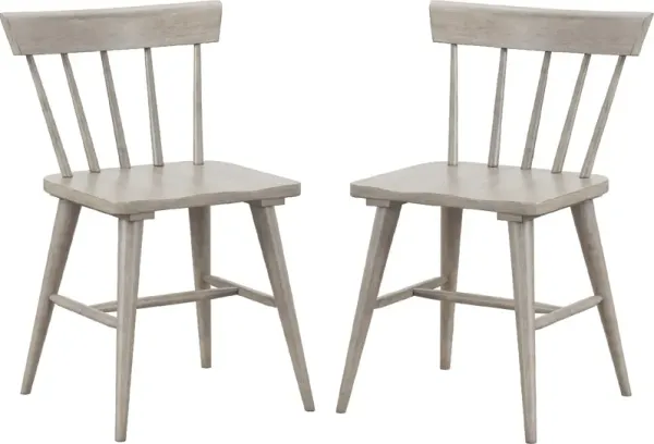 Amanda Set of 2 Dining Chairs - Gray