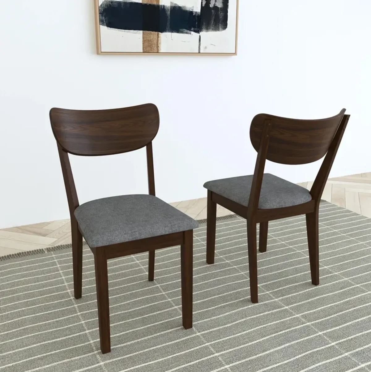 Meera Set of 2 Dining Chairs - Chestnut