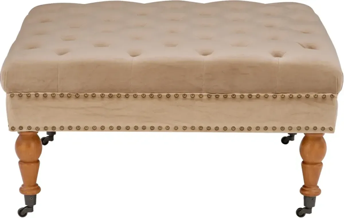 Cynthia Square Ottoman - Tan