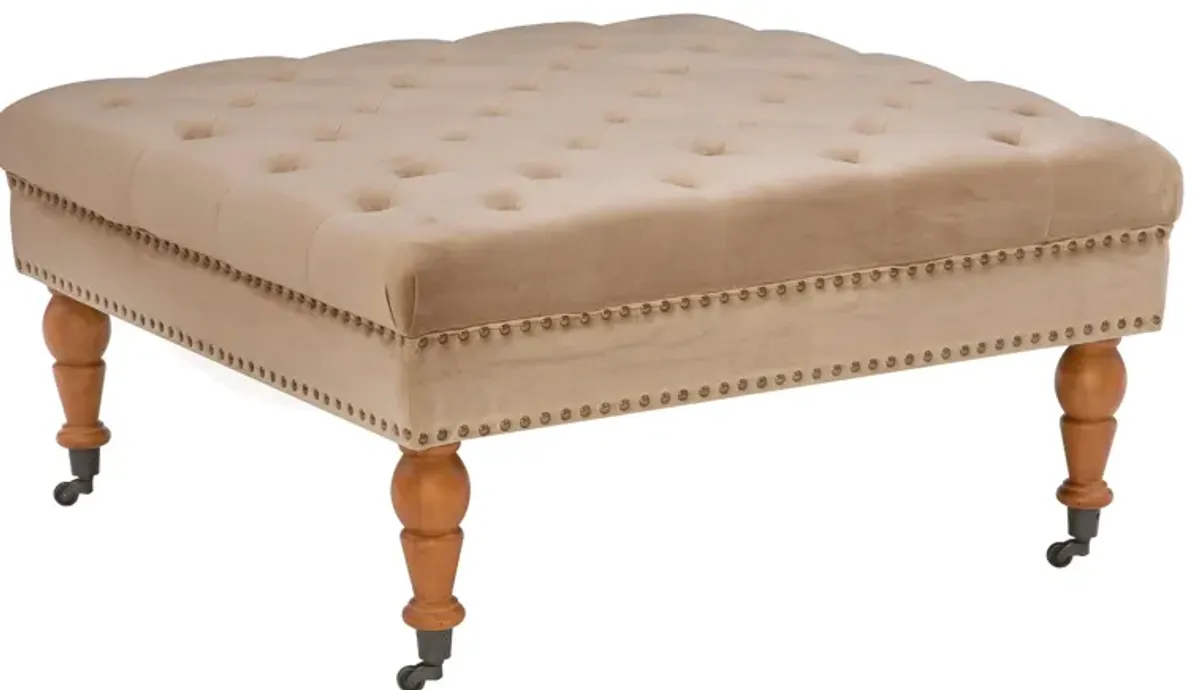 Cynthia Square Ottoman - Tan