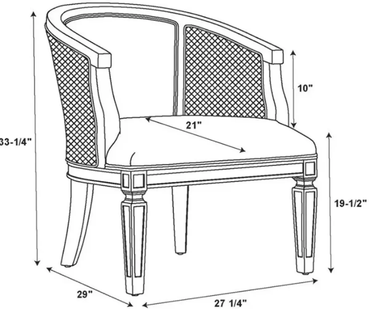 Carmello Accent Chair - White