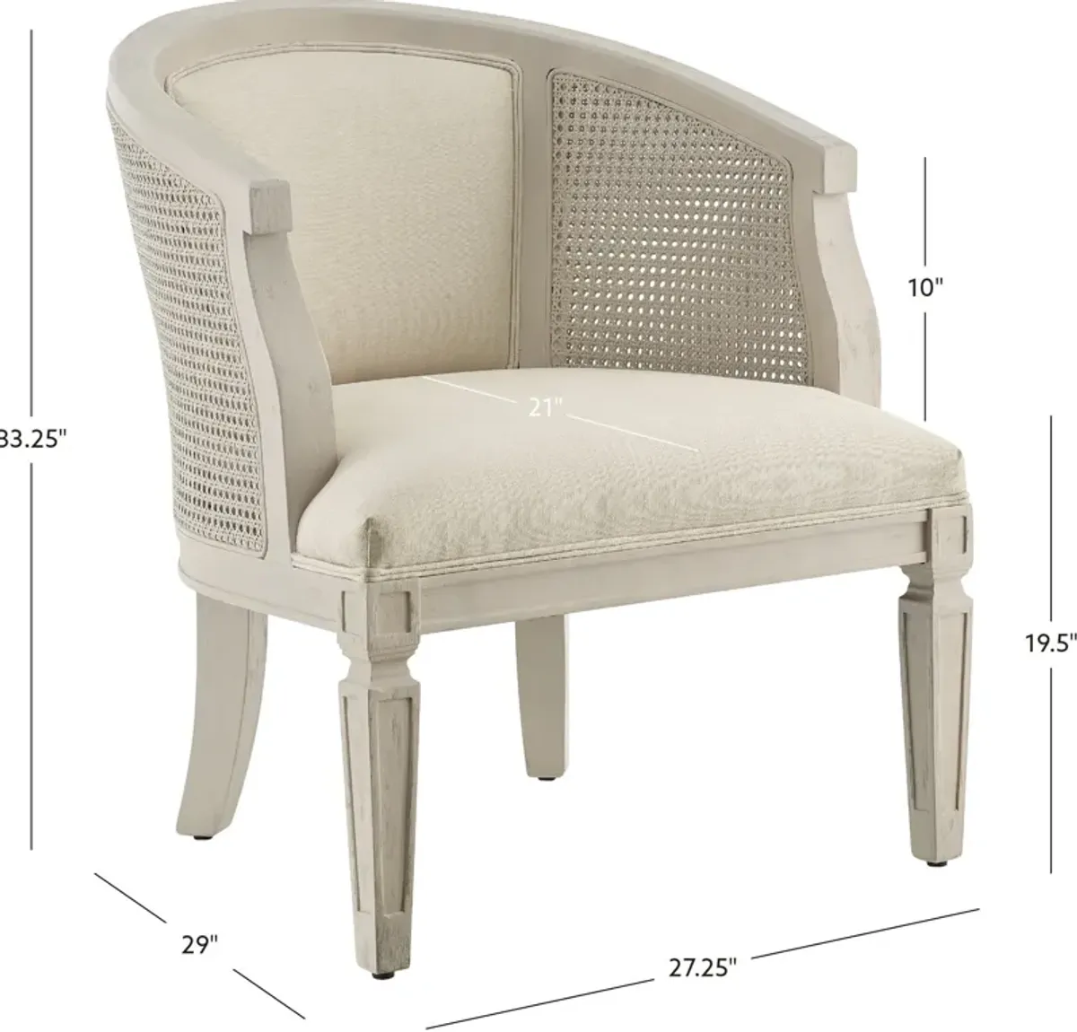 Carmello Accent Chair - White