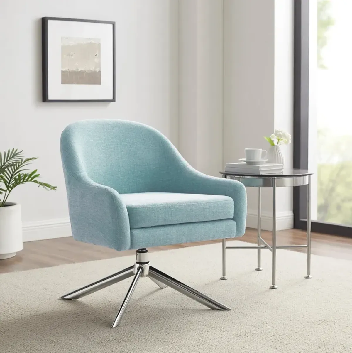 Adler Swivel Accent Chair - Green