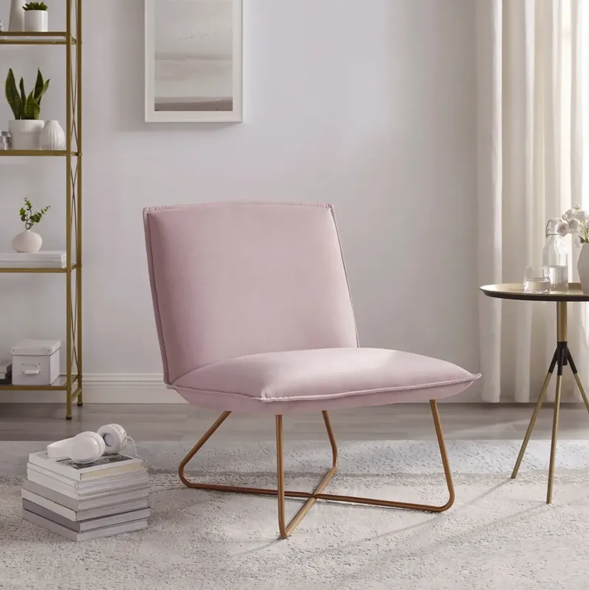 Jeno Accent Chair - Blush Pink