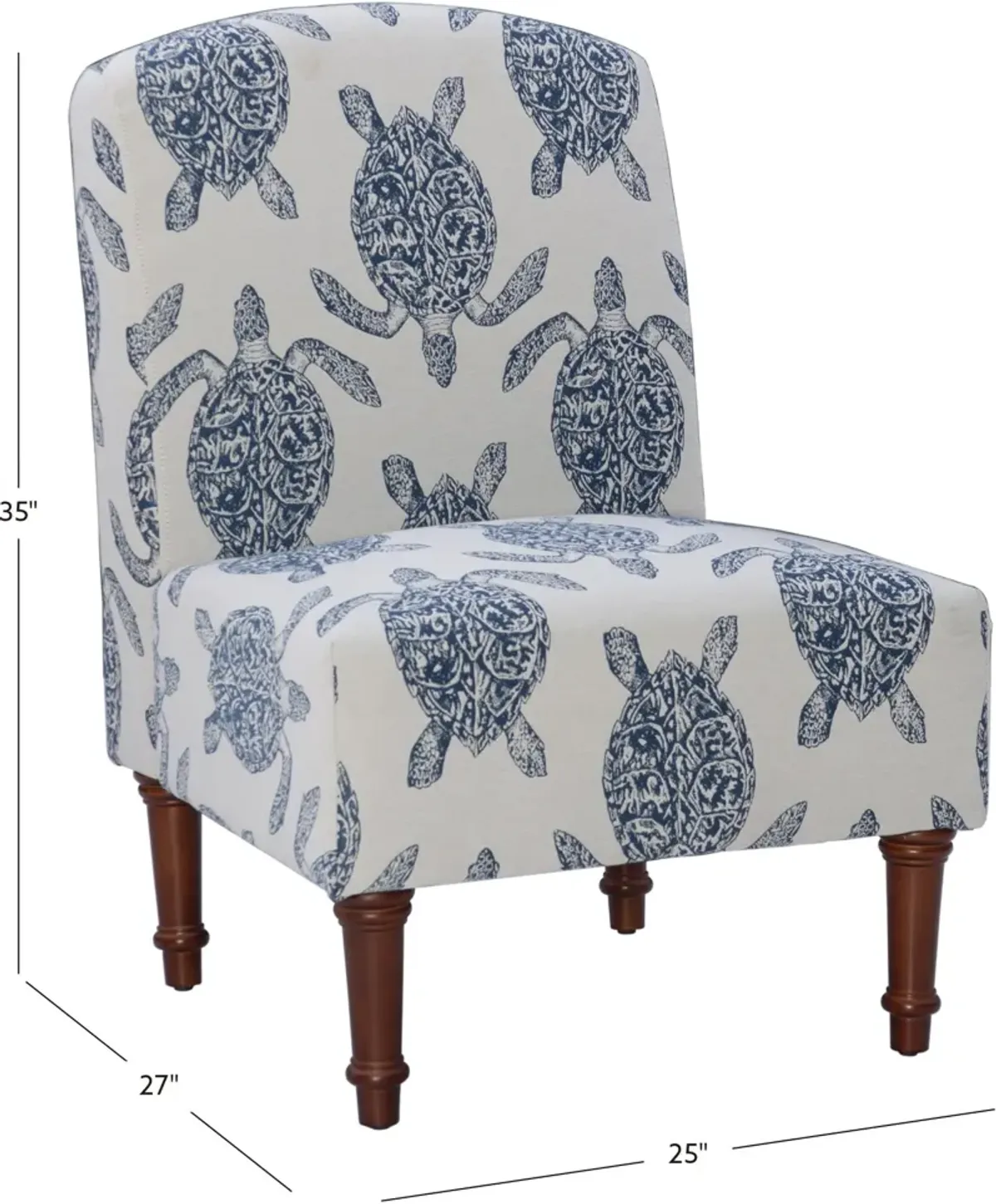 Sabine Accent Chair - Blue and White