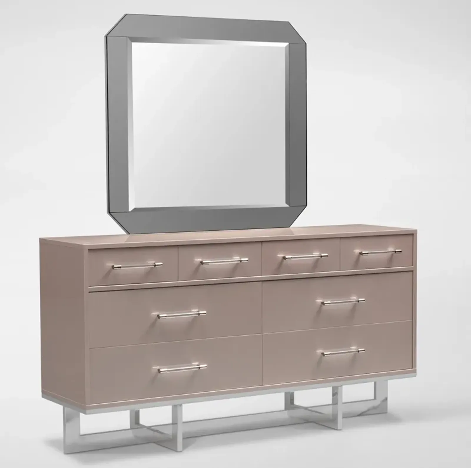 Concerto Dresser and Mirror - Champagne