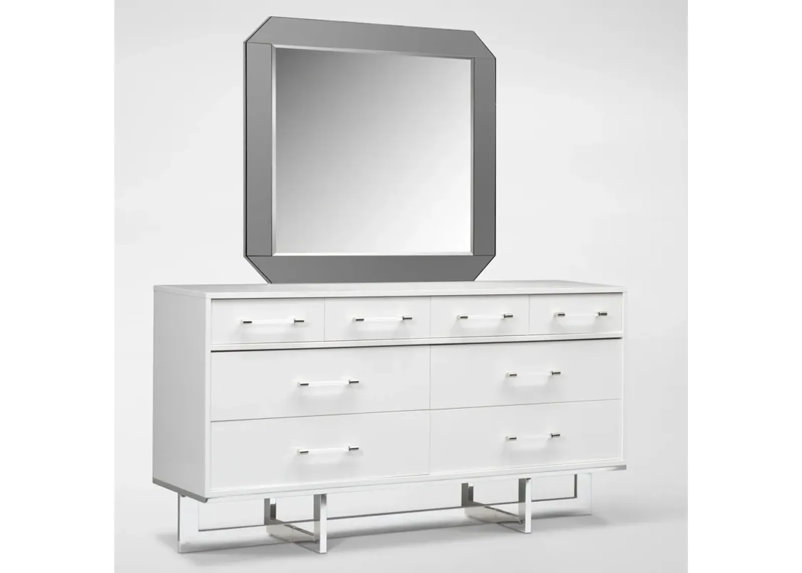 Concerto Dresser and Mirror - White