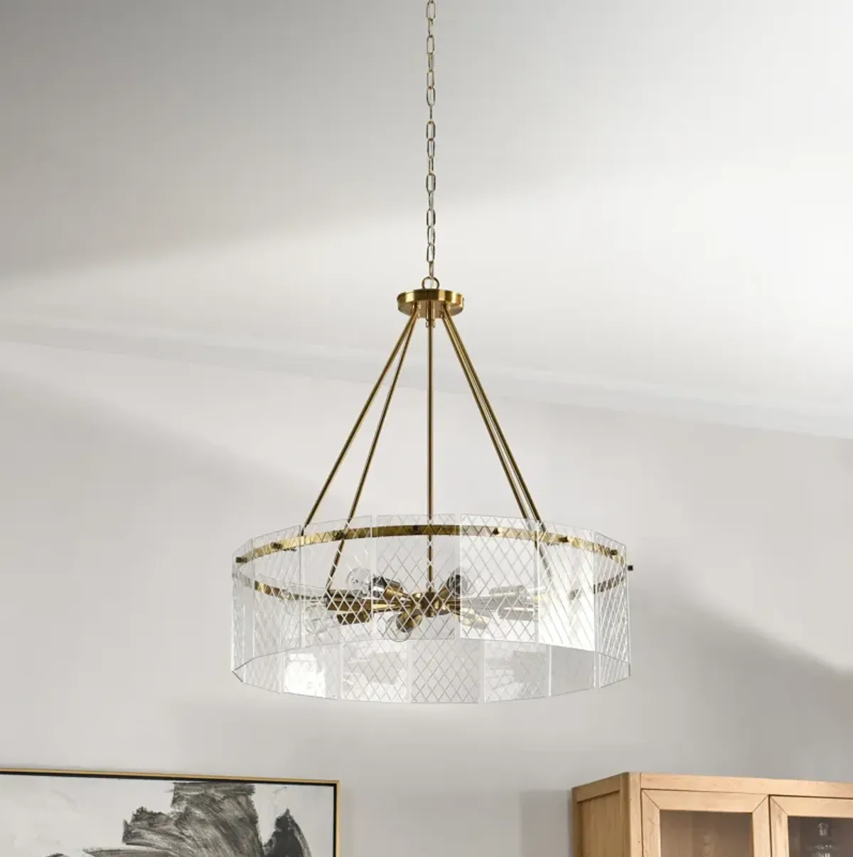 Genie 3-Light Chandelier - Gold