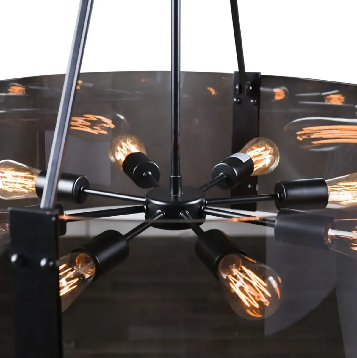 Genie 3-Light Chandelier - Black