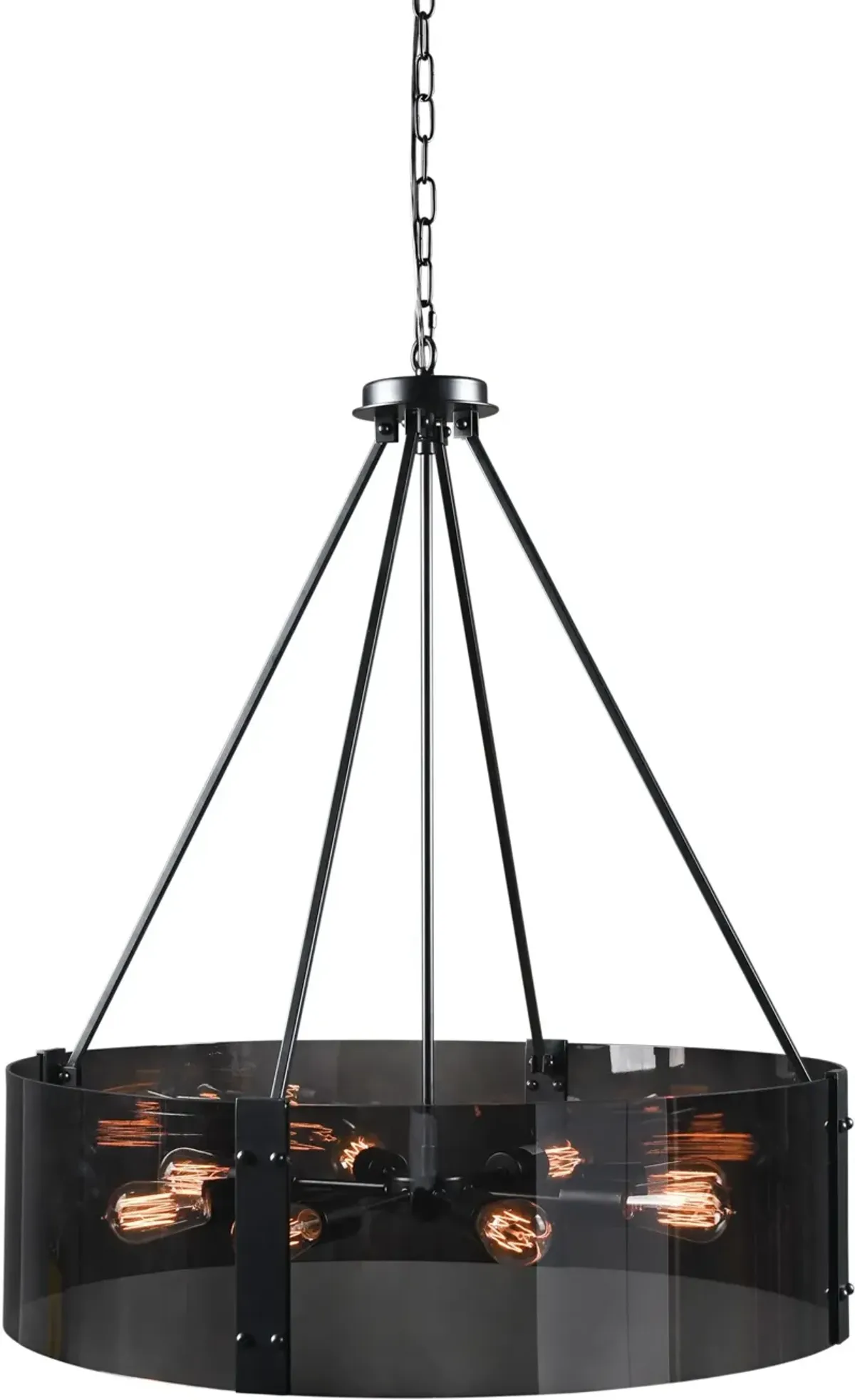 Genie 3-Light Chandelier - Black