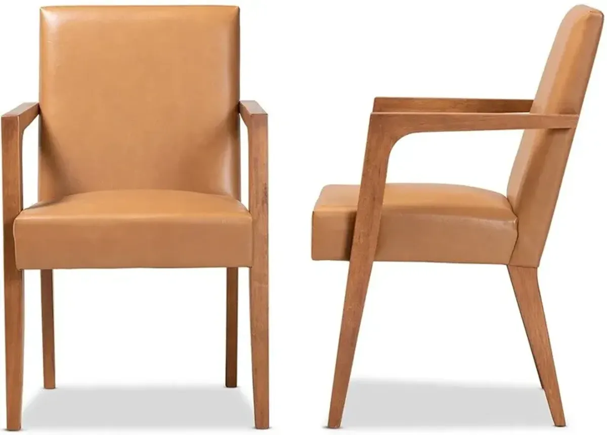 Jayden Set of 2 Accent Chairs - Tan