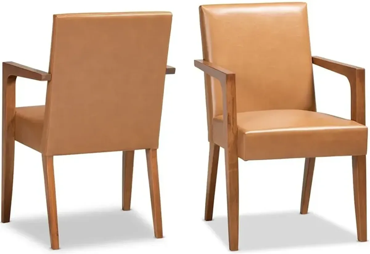 Jayden Set of 2 Accent Chairs - Tan