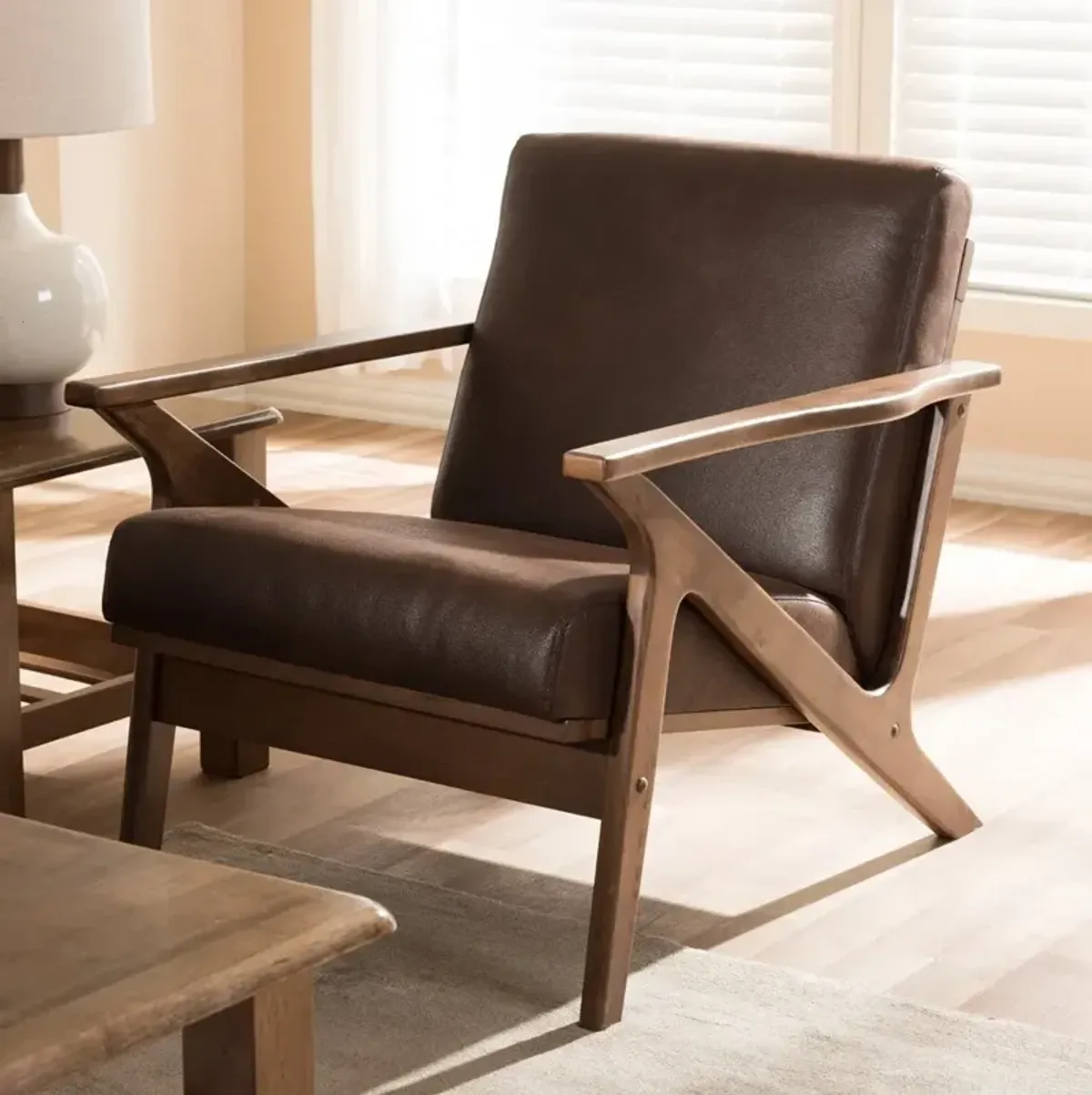 Andrea Accent Chair - Brown Leather