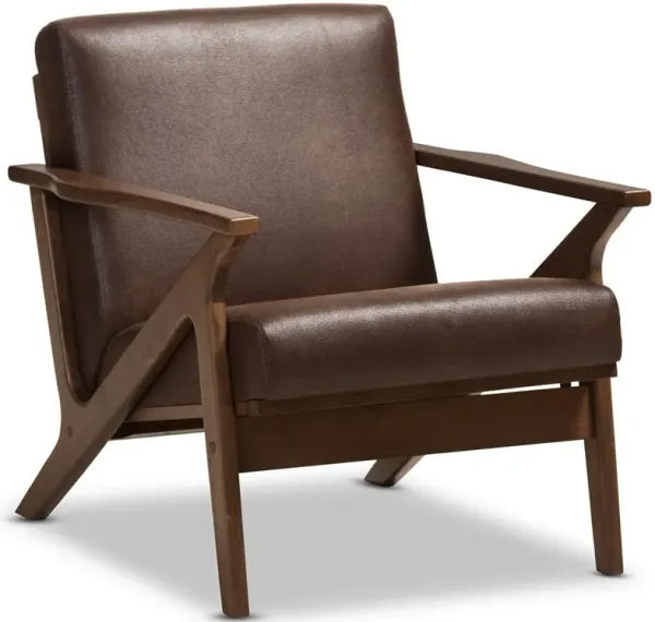 Andrea Accent Chair - Brown Leather