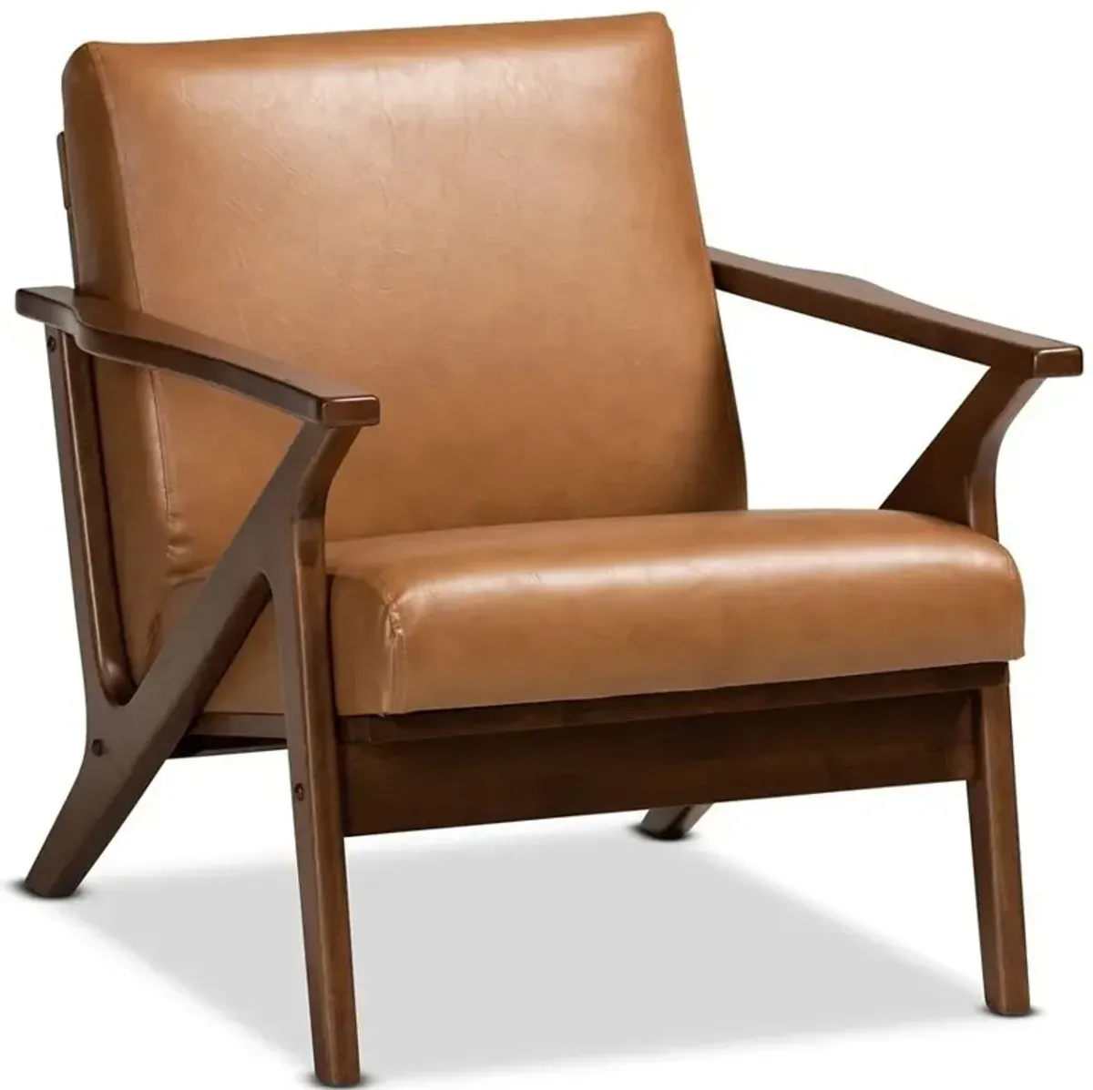 Andrea Accent Chair - Tan Leather