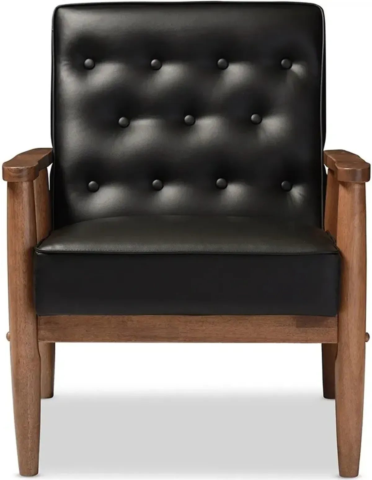 Smith Accent Chair - Black Leather