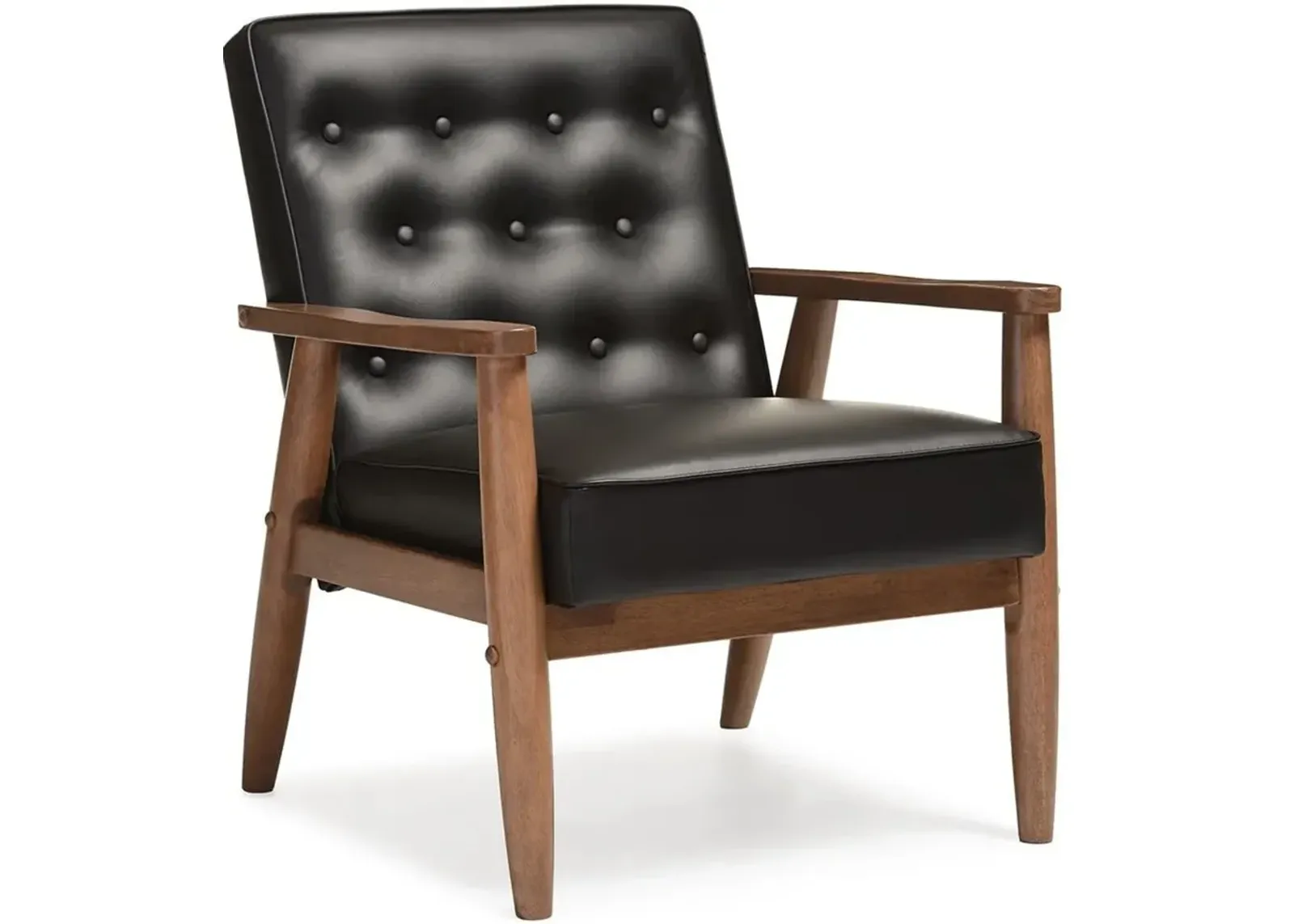 Smith Accent Chair - Black Leather