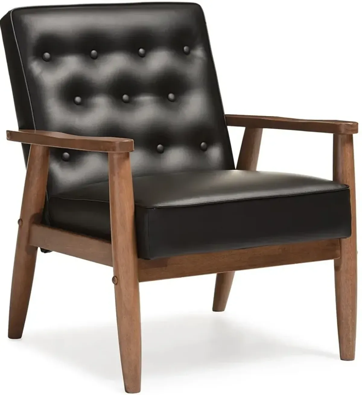 Smith Accent Chair - Black Leather