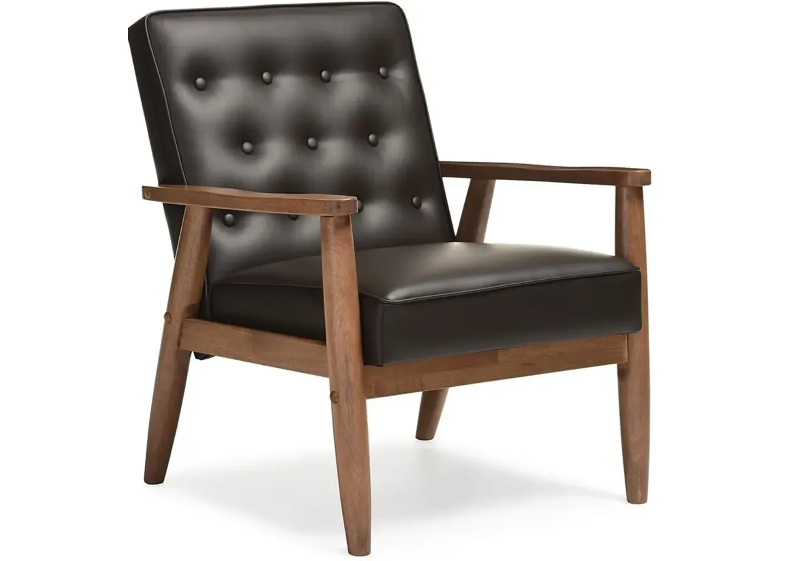 Smith Accent Chair - Brown Leather