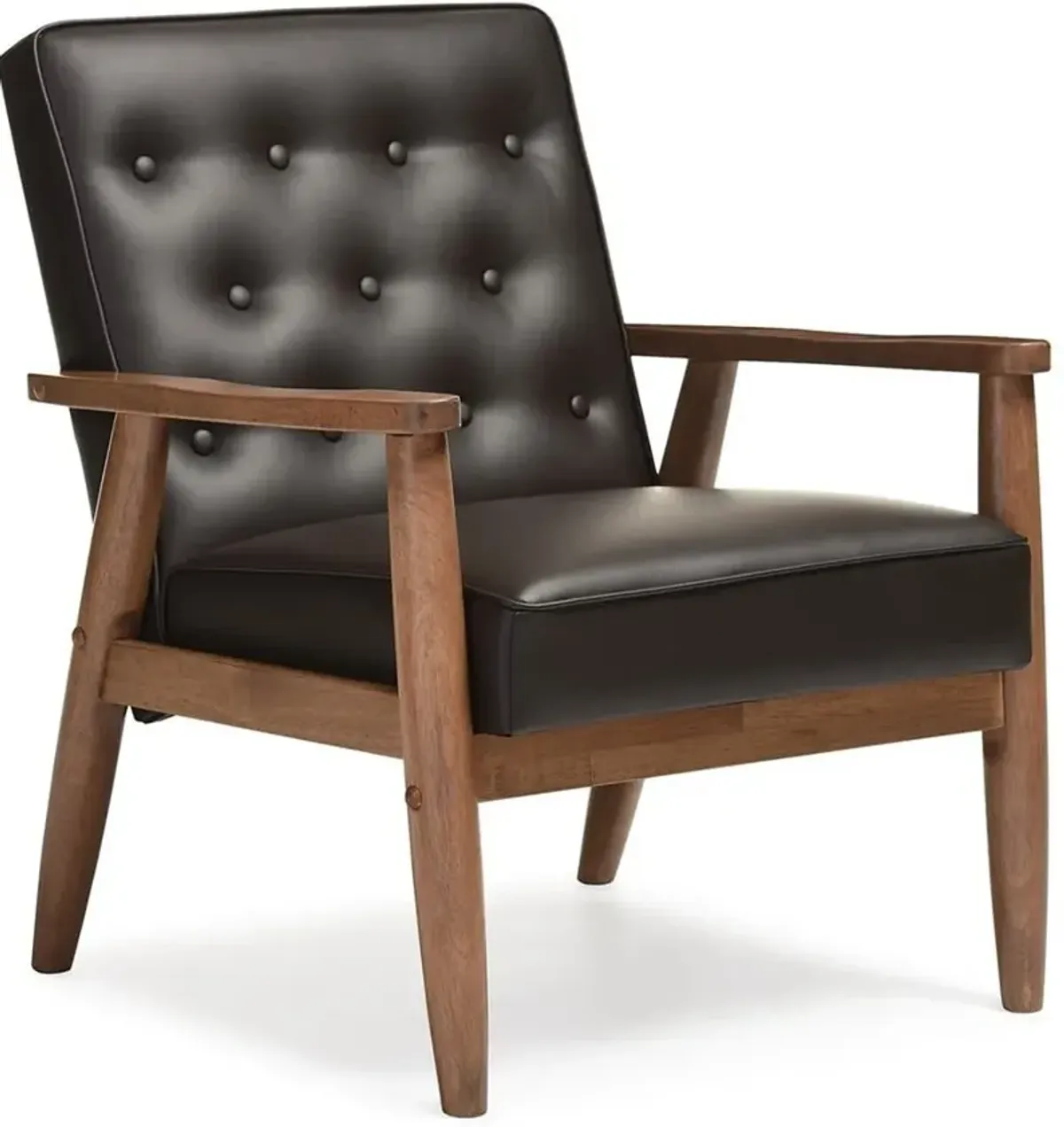 Smith Accent Chair - Brown Leather