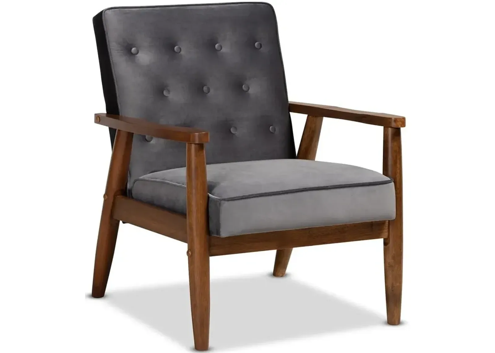 Smith Accent Chair - Gray Velvet